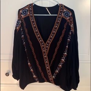 Black Pattern Blouse